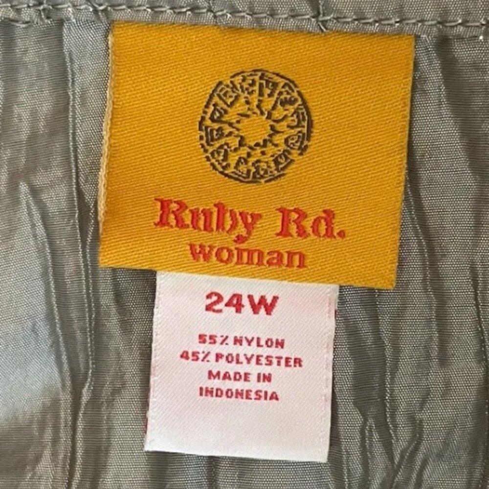 RUBY RD. WOMAN Metallic Silver Textured Jacket Size 24W PLUS NWOT - Picture 8 of 11